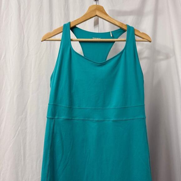 Toad&Co Women's Tech Tomboy Racerback Athletic Dress Teal - Picture 5 of 10